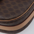 CELINE Macadam Shoulder Bag PVC Brown Gold Tone Auth BA16621-16