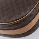 CELINE Macadam Shoulder Bag PVC Brown Gold Tone Auth BA16621-19