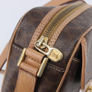 CELINE Macadam Shoulder Bag PVC Brown Gold Tone Auth BA16621-22