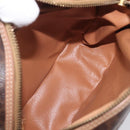 CELINE Macadam Shoulder Bag PVC Brown Gold Tone Auth BA16621-10