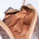 CELINE Macadam Shoulder Bag PVC Brown Gold Tone Auth BA16621-24