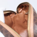 CELINE Macadam Shoulder Bag PVC Brown Gold Tone Auth BA16621-25