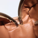 CELINE Macadam Shoulder Bag PVC Brown Gold Tone Auth BA16621-11