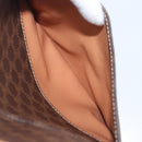 CELINE Macadam Shoulder Bag PVC Brown Gold Tone Auth BA16621-28