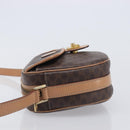 CELINE Macadam Shoulder Bag PVC Brown Gold Tone Auth BA16621-4