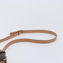 CELINE Macadam Shoulder Bag PVC Brown Gold Tone Auth BA16621-14