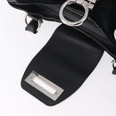 Salvatore Ferragamo Gancini Tote Bag Suede Black Silver Auth BA16622V-15
