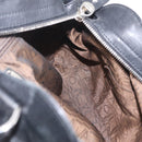 Salvatore Ferragamo Gancini Tote Bag Suede Black Silver Auth BA16622V-20