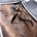 Salvatore Ferragamo Gancini Tote Bag Suede Black Silver Auth BA16622V-21