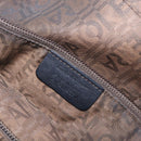 Salvatore Ferragamo Gancini Tote Bag Suede Black Silver Auth BA16622V-24