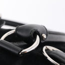 Salvatore Ferragamo Gancini Tote Bag Suede Black Silver Auth BA16622V-26
