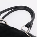 Salvatore Ferragamo Gancini Tote Bag Suede Black Silver Auth BA16622V-8