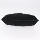 Salvatore Ferragamo Gancini Tote Bag Suede Black Silver Auth BA16622V-9