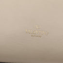 Valentino Rock Studs Tote Bag Leather 2way White Gold Tone Auth BA16624A-18