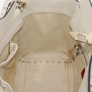 Valentino Rock Studs Tote Bag Leather 2way White Gold Tone Auth BA16624A-25