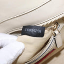 Valentino Rock Studs Tote Bag Leather 2way White Gold Tone Auth BA16624A-28