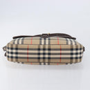 Burberrys Nova Check Shoulder Bag Canvas Beige Gold Tone Auth BA16626-5