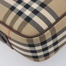 Burberrys Nova Check Shoulder Bag Canvas Beige Gold Tone Auth BA16626-16