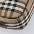 Burberrys Nova Check Shoulder Bag Canvas Beige Gold Tone Auth BA16626-18
