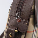 Burberrys Nova Check Shoulder Bag Canvas Beige Gold Tone Auth BA16626-10