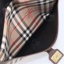 Burberrys Nova Check Shoulder Bag Canvas Beige Gold Tone Auth BA16626-25