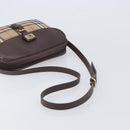Burberrys Nova Check Shoulder Bag Canvas Beige Gold Tone Auth BA16626-7