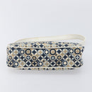 CELINE Hand Bag Canvas Navy Gold Tone Auth BA16627-10