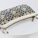 CELINE Hand Bag Canvas Navy Gold Tone Auth BA16627-6