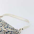 CELINE Hand Bag Canvas Navy Gold Tone Auth BA16627-14