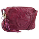 GUCCI Soho Shoulder Bag Patent Pink Gold Tone 308364 Auth BA16630-1
