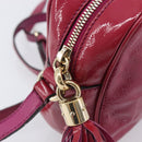GUCCI Soho Shoulder Bag Patent Pink Gold Tone 308364 Auth BA16630-17