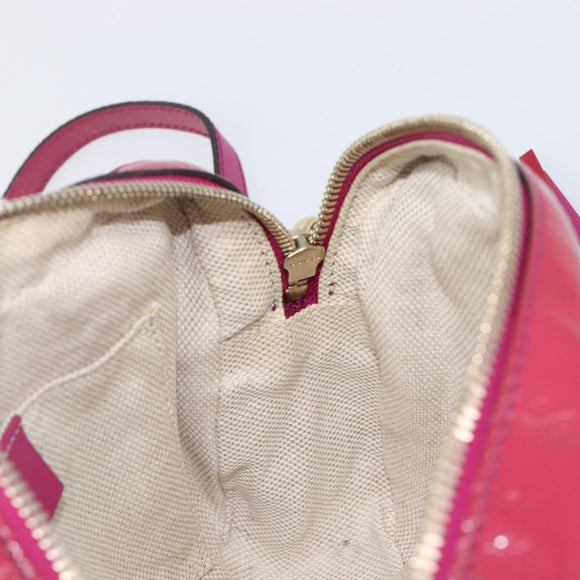 GUCCI Soho Shoulder Bag Patent Pink Gold Tone 308364 Auth BA16630