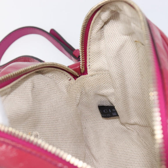 GUCCI Soho Shoulder Bag Patent Pink Gold Tone 308364 Auth BA16630