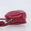 GUCCI Soho Shoulder Bag Patent Pink Gold Tone 308364 Auth BA16630-5