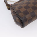 LOUIS VUITTON Damier Ebene Eva Shoulder Bag N55213 LV Auth BA16631-18