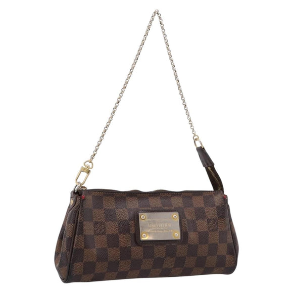 LOUIS VUITTON Damier Ebene Eva Shoulder Bag N55213 LV Auth BA16631