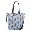 PRADA Tote Bag Nylon 2way Light Blue Silver Auth BA16632A-1