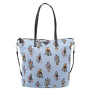 PRADA Tote Bag Nylon 2way Light Blue Silver Auth BA16632A-2