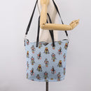PRADA Tote Bag Nylon 2way Light Blue Silver Auth BA16632A-27