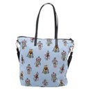 PRADA Tote Bag Nylon 2way Light Blue Silver Auth BA16632A-3