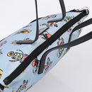 PRADA Tote Bag Nylon 2way Light Blue Silver Auth BA16632A-6