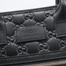 GUCCI GuccissimaGG Hand Bag Leather Black Silver 406410 Auth BA16633A-16