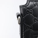 GUCCI GuccissimaGG Hand Bag Leather Black Silver 406410 Auth BA16633A-17