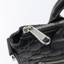 GUCCI GuccissimaGG Hand Bag Leather Black Silver 406410 Auth BA16633A-18