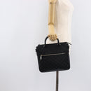 GUCCI GuccissimaGG Hand Bag Leather Black Silver 406410 Auth BA16633A-28
