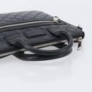 GUCCI GuccissimaGG Hand Bag Leather Black Silver 406410 Auth BA16633A-7