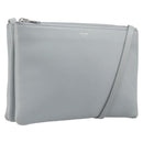 LOUIS VUITTON Trio Shoulder Bag Leather Light Blue Silver LV Auth BA16636A-1