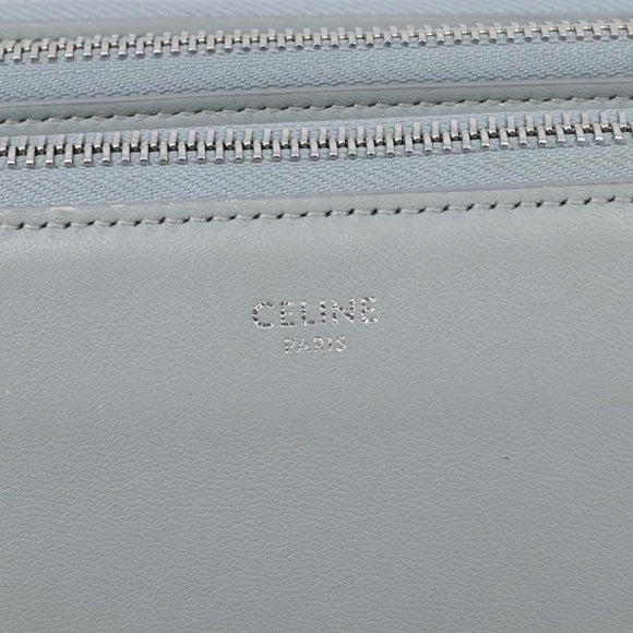 LOUIS VUITTON Trio Shoulder Bag Leather Light Blue Silver LV Auth BA16636A