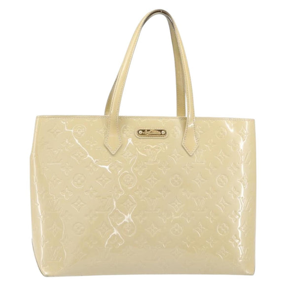 LOUIS VUITTON Monogram Vernis Wilshire MM Bag Broncorail M91441 LV Auth BA16642