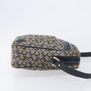 CELINE Macadam C Saruki Shoulder Bag Canvas PVC 2 Set Beige Navy Auth BA16645-12